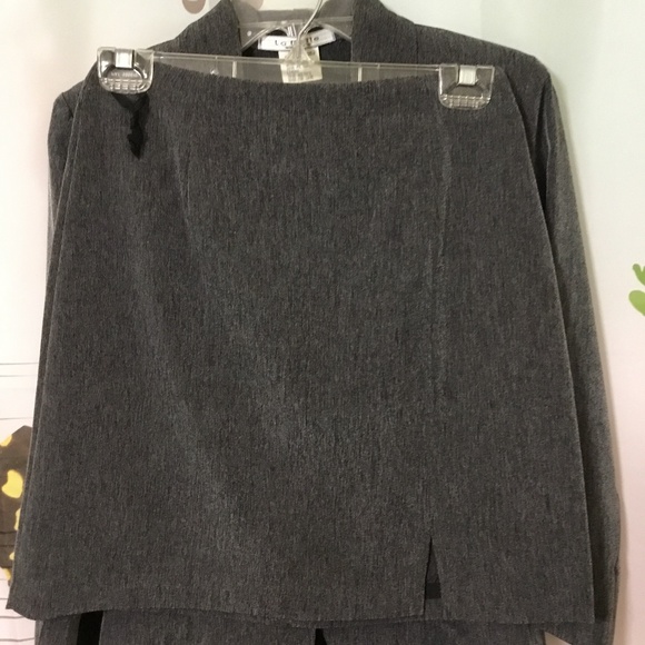 Vintage LA BELLE EUC WOMEN'S SIZE 7 JACKET & SKIRT BUSINESS CASUAL SET In GRAY - Picture 5 of 11